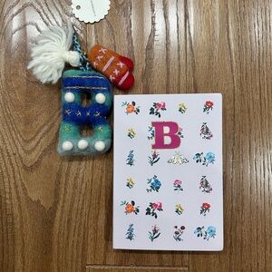 Anthropologie White and Pink Decorative Card with Whimsical Design